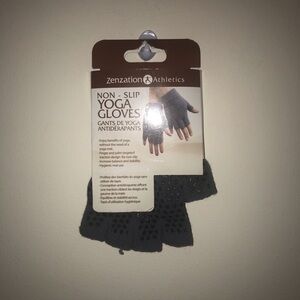 Yoga gloves grip gray grey hand gloves athletic new